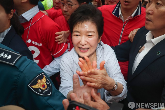 박근혜 경남 진주 방문 현장