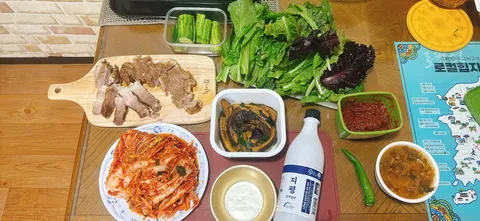 오늘 저녁은 시골 머슴 밥상이네요