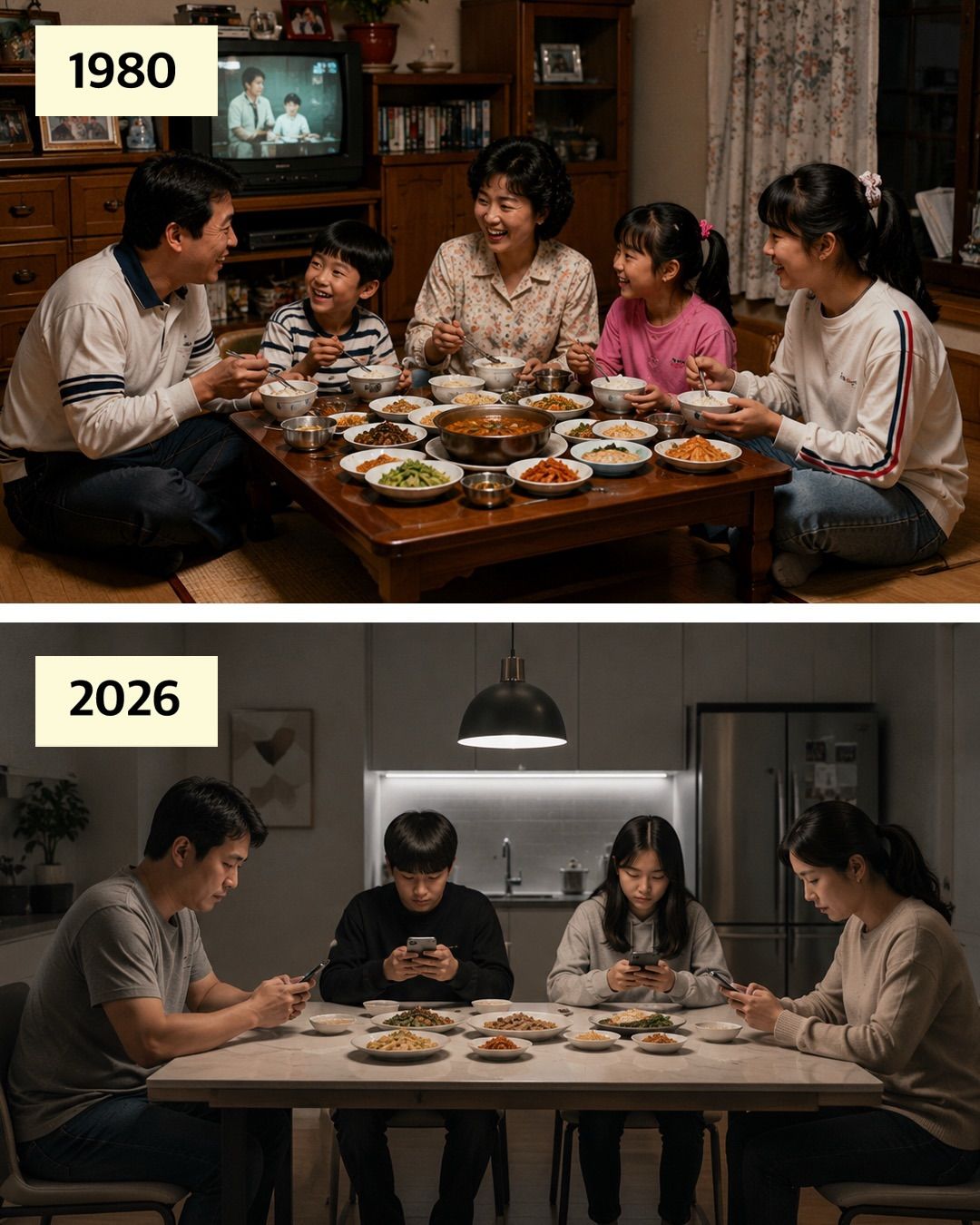 스마트폰 없던 80년대 와 현재 모습.jpg