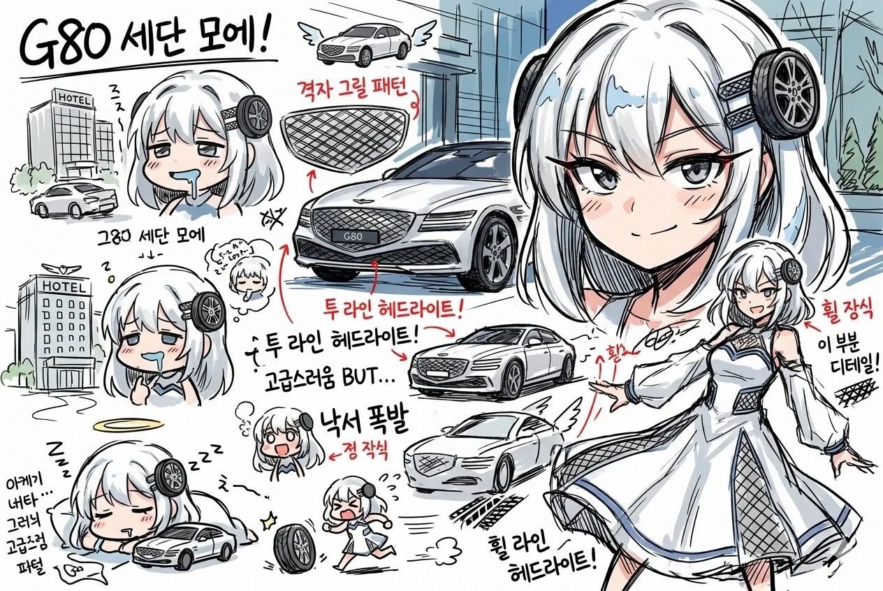 AI한테 자기 차 여캐로 만들어달라고 하는 프롬