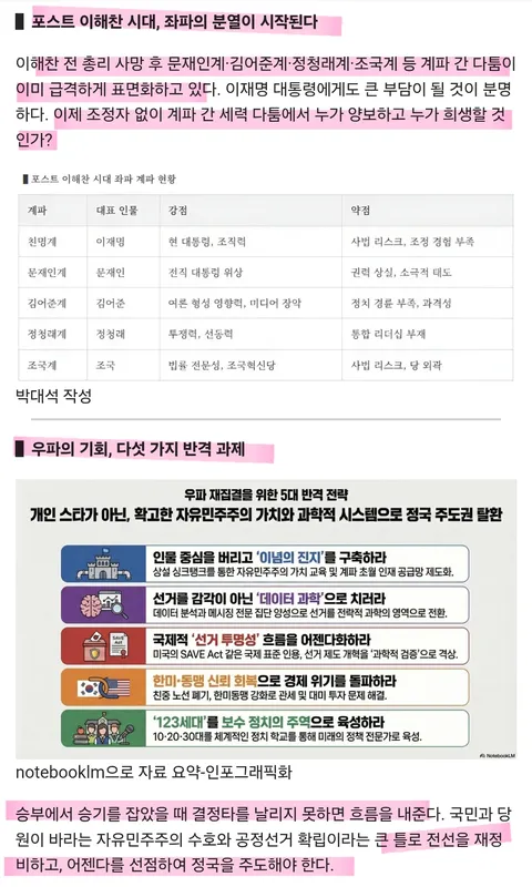 (진영 전쟁) 이해찬의 죽음을 반격의 기회로 생각하는 보수 진영