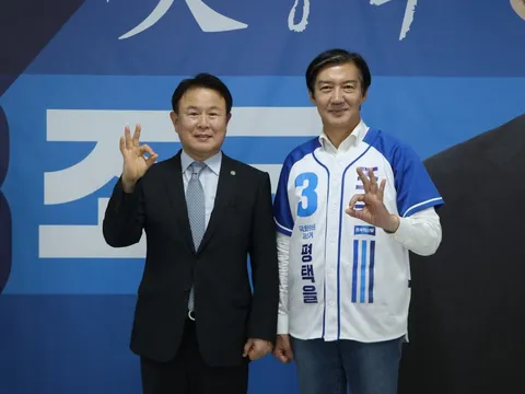 조국 지지방문 평택대 이동현 총장님
