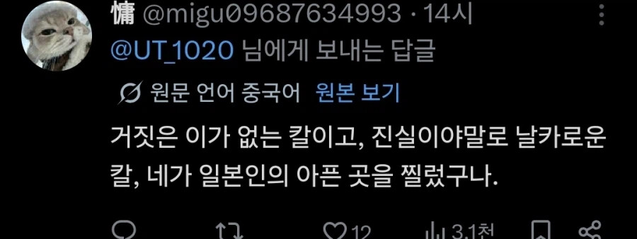 언어장벽이 사라진 트위터 한중일 3국 상태