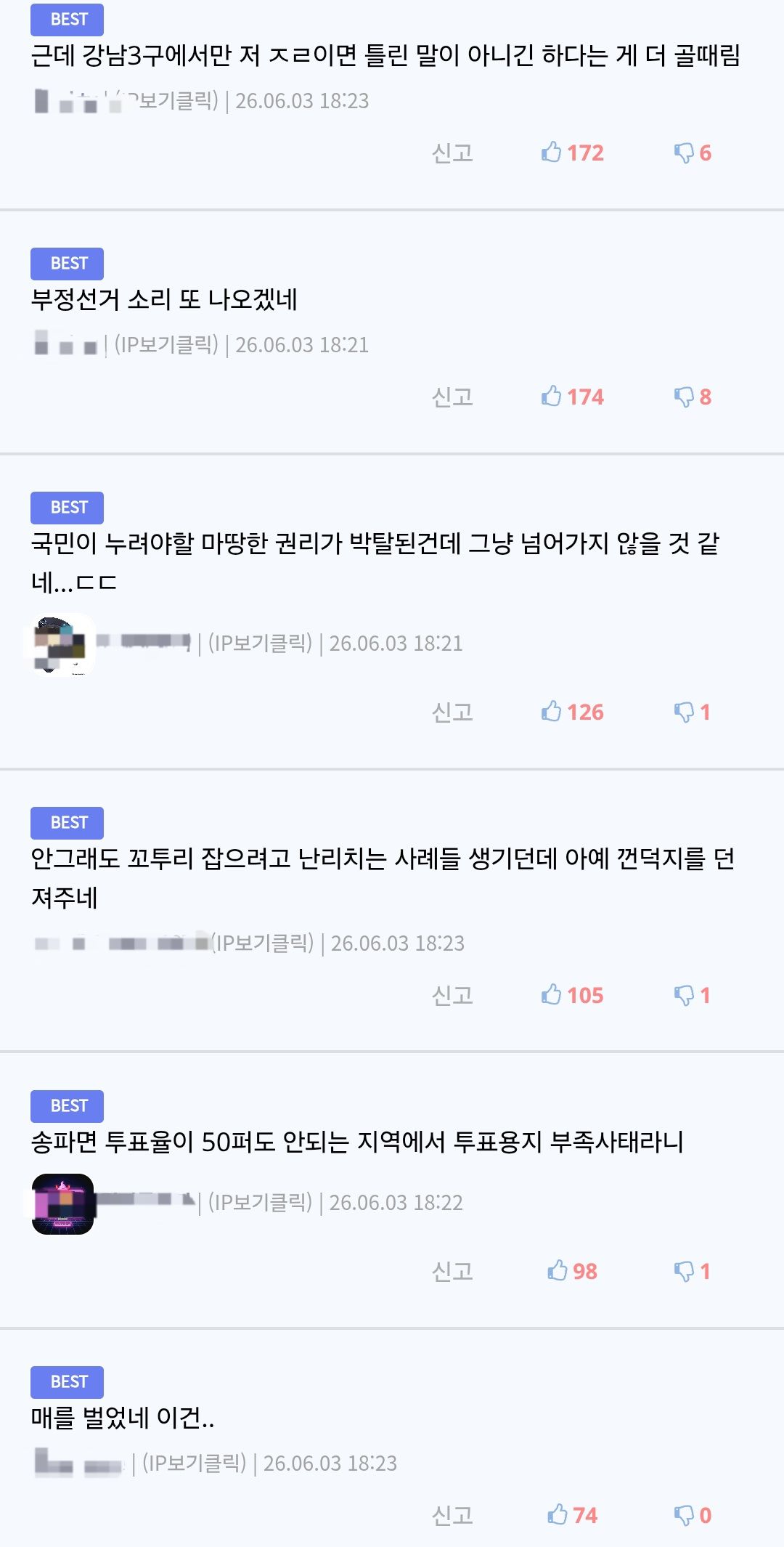 투표 용지 사태 결국 유권자들 투표 포기...jpg