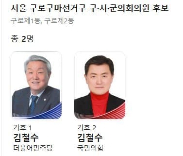 벌써 선거 결과가 정해진 구로 ㅁㅊㄷㄷㄷㄷㄷ