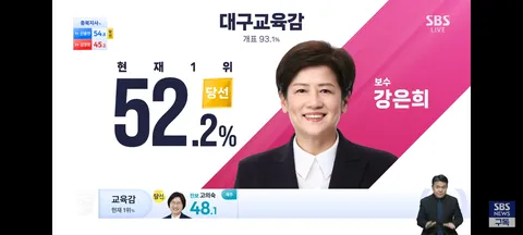 교육감 개표 현황