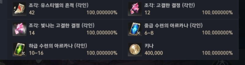 오늘자 초월 보상 변경 패치 짤