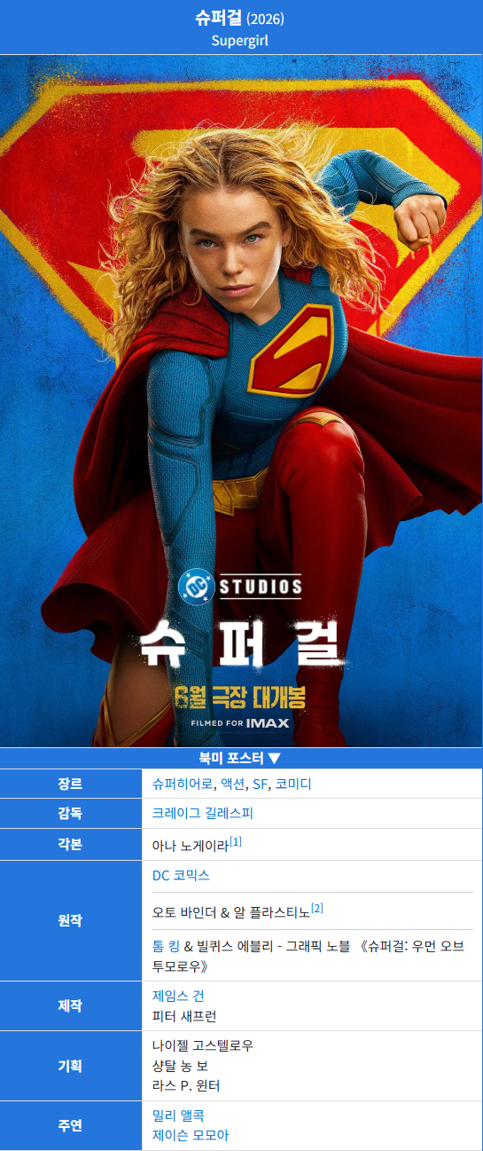 영화 슈퍼 걸 2026 예고편.gif