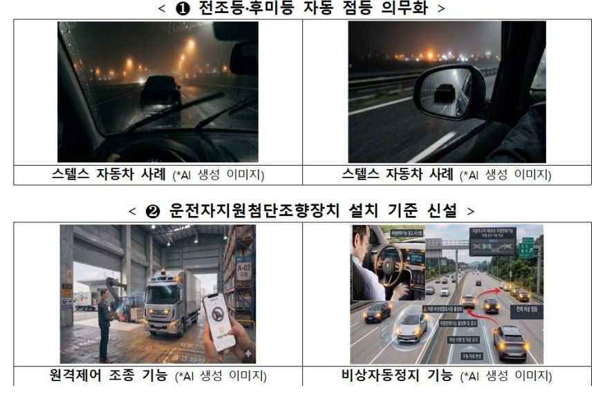야간 '스텔스 자동차' 퇴출…9월부터 전조등·자동점등 의무화