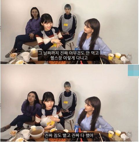 펌] 여돌들 다이어트 기간 하루 식사량