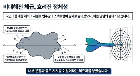 여기서도 민주당 지지자들의 분열을 보세요.