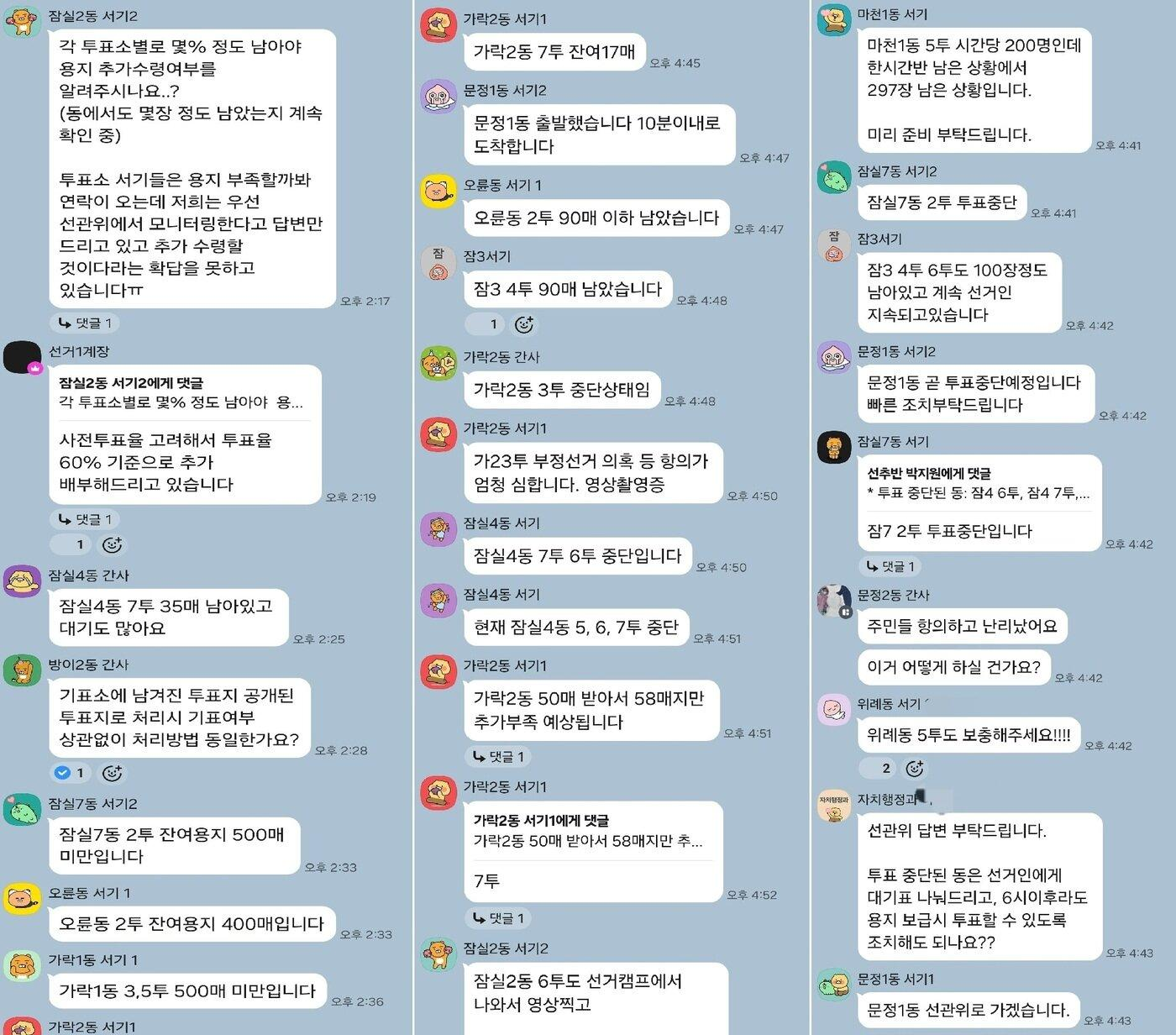 송파구 공무원들 폭발 카톡 공개