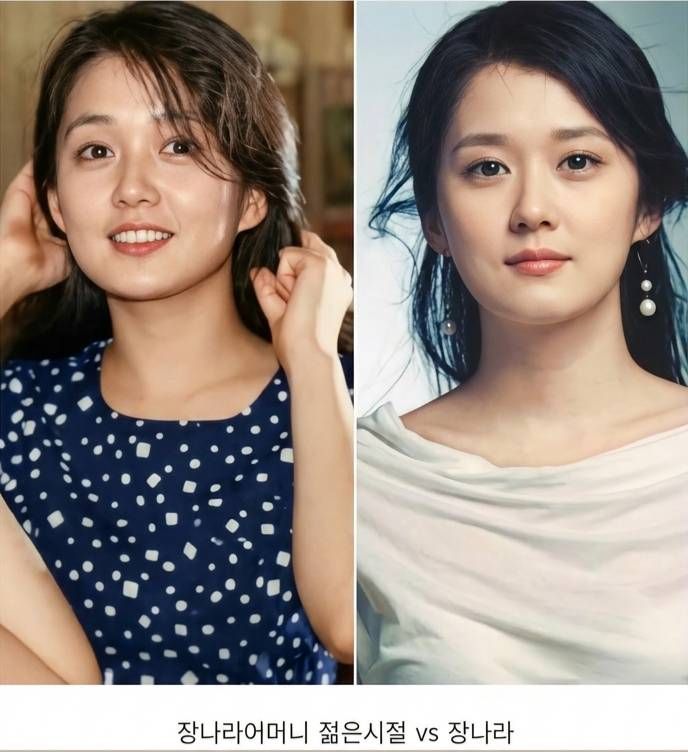 젊은 시절 장나라 어머니 VS. 장나라.jpg