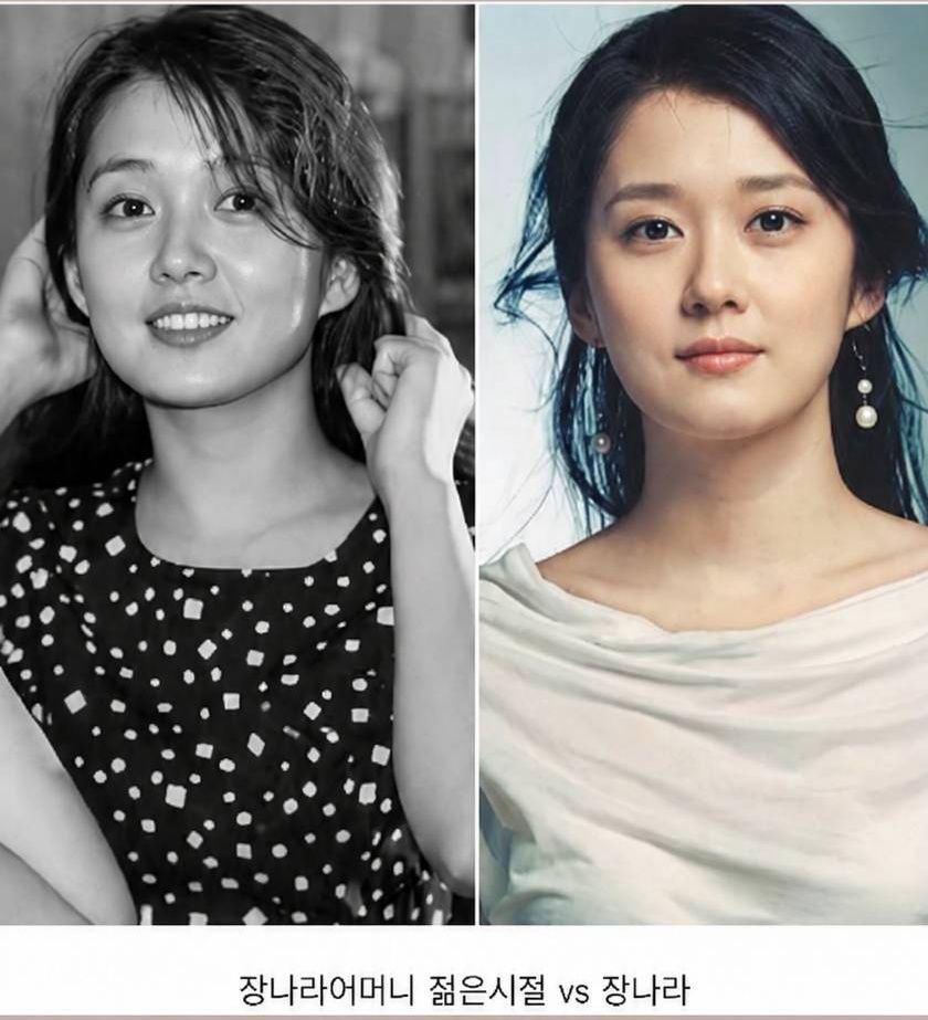 젊은 시절 장나라 어머니 VS. 장나라.jpg