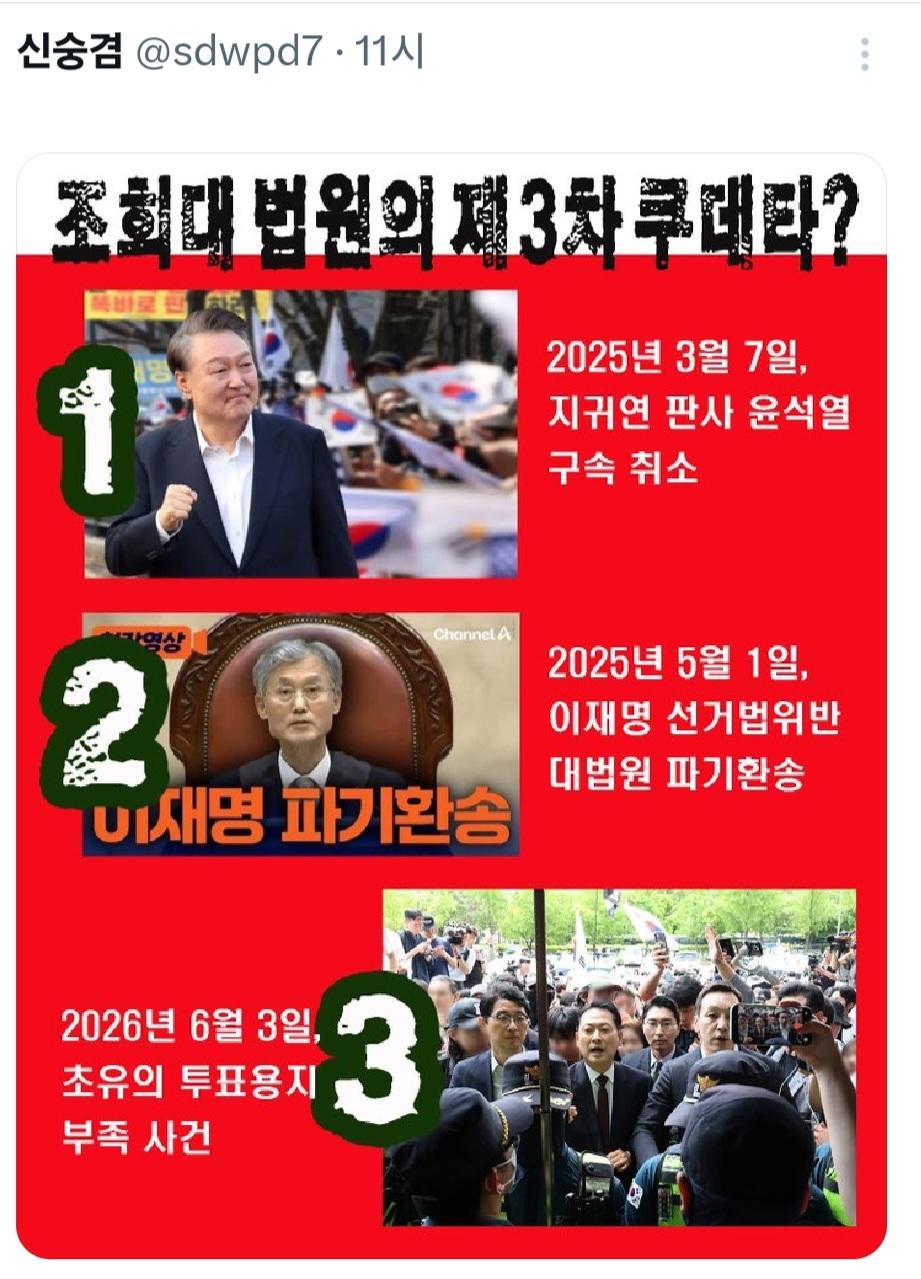 조희대 법원의 제3차 쿠데타?