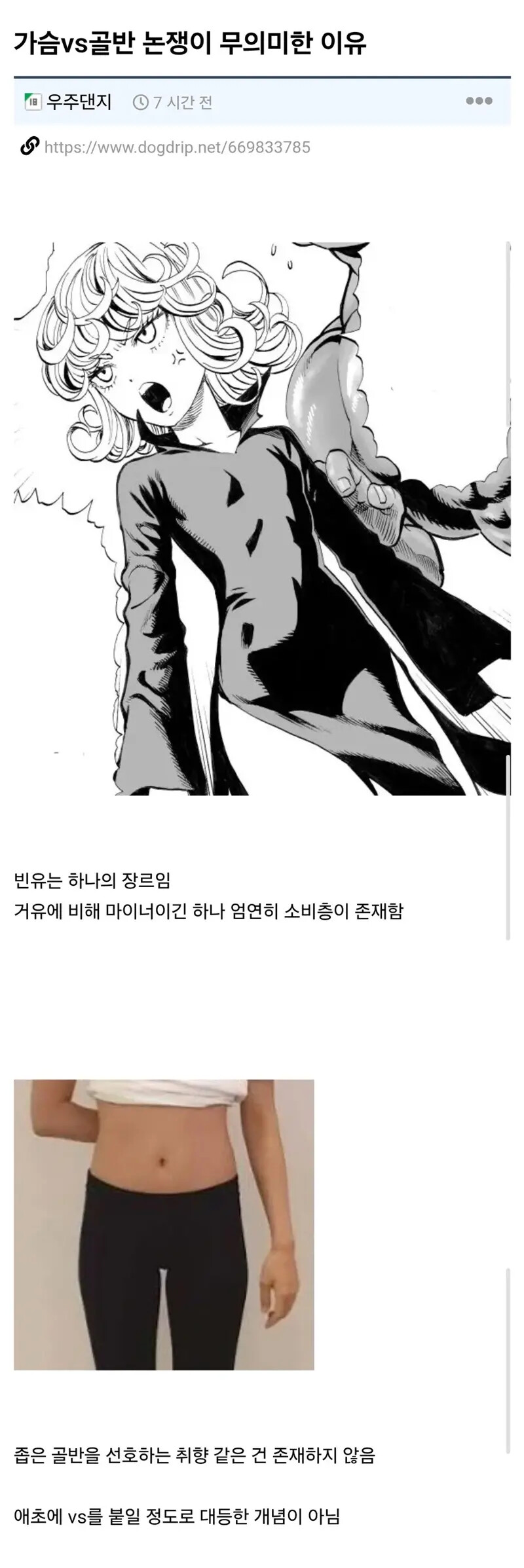 가슴 vs 골반 논쟁이 무의미한 이유