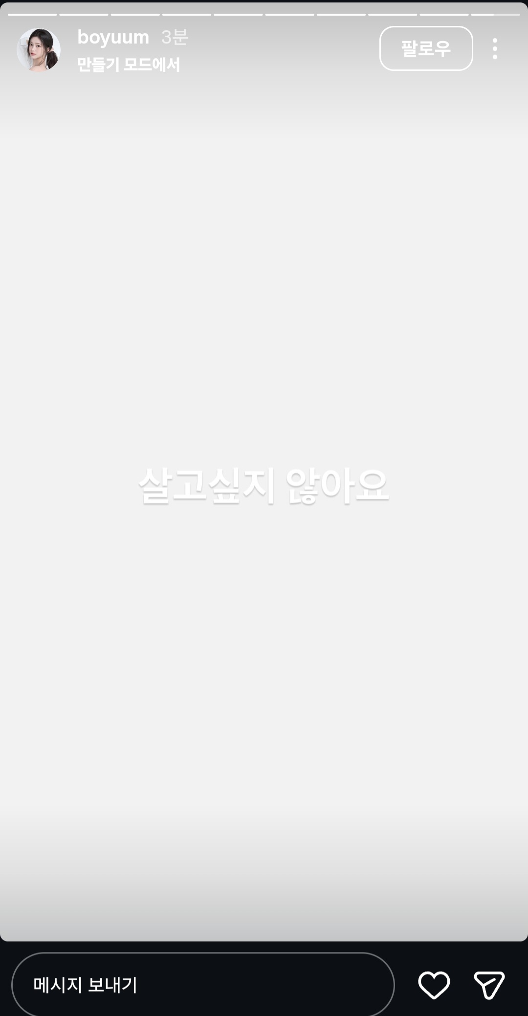 극우 테러가 너무 심해서 멘탈 위험해진 듯한 인플루언서 보윰