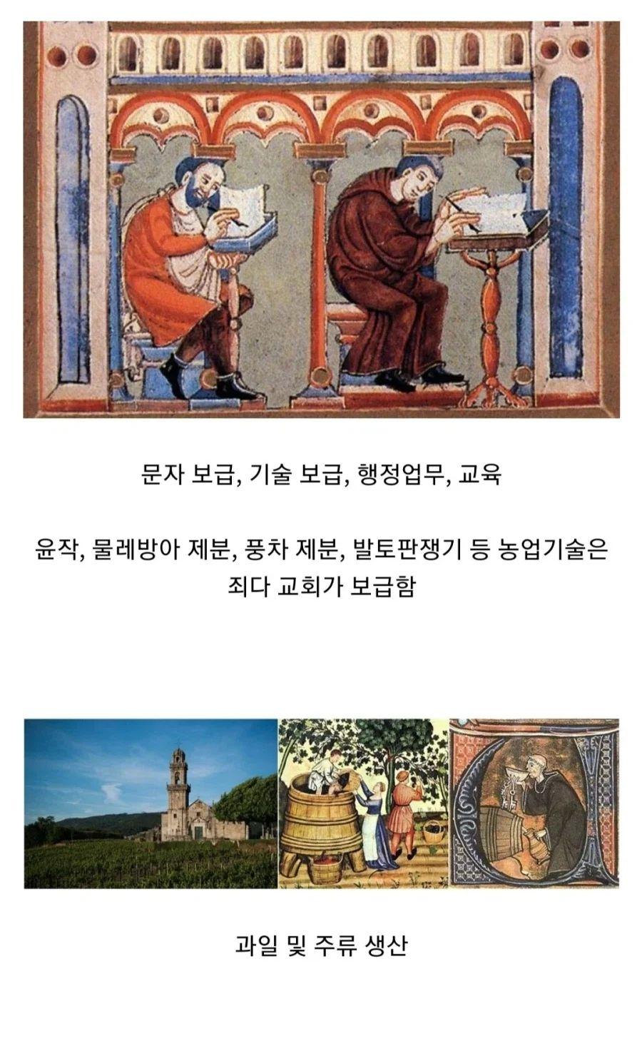 중세 교회가 십일조 거둬서 했던 일들