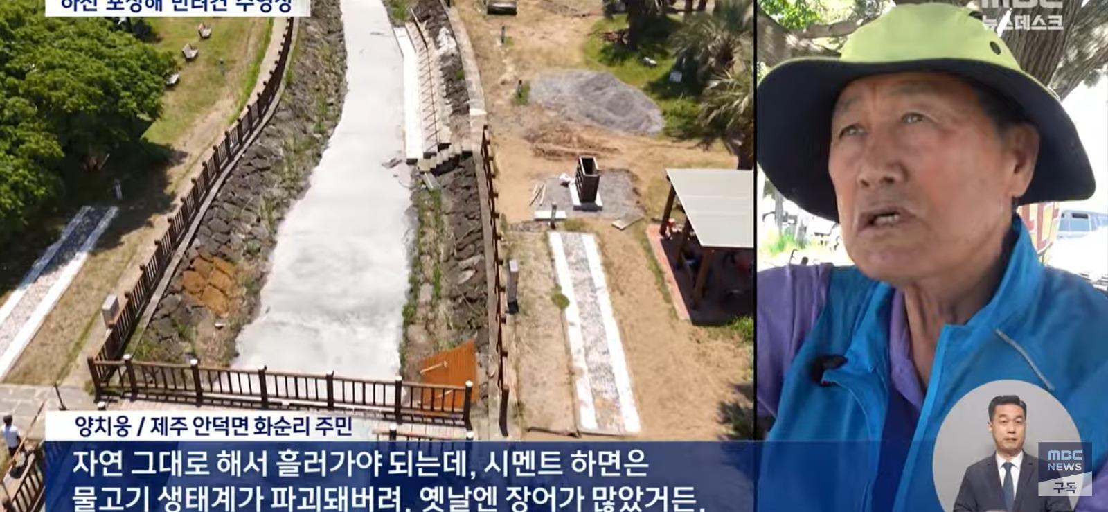 개 수영장 지으려고...콘크리트로 하천을 채워 ㅎㄷㄷ