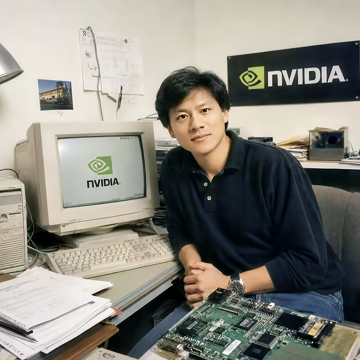 리즈시절 홍콩배우 뺨쳤다는 젠슨황 젊은시절