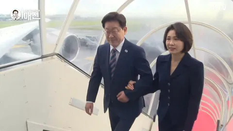 공군1호기와 벨기에 하늘의 무지개