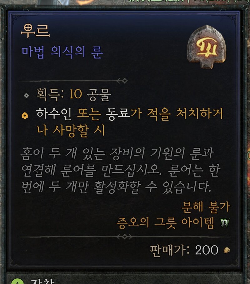 이 룬은 먼데 대체