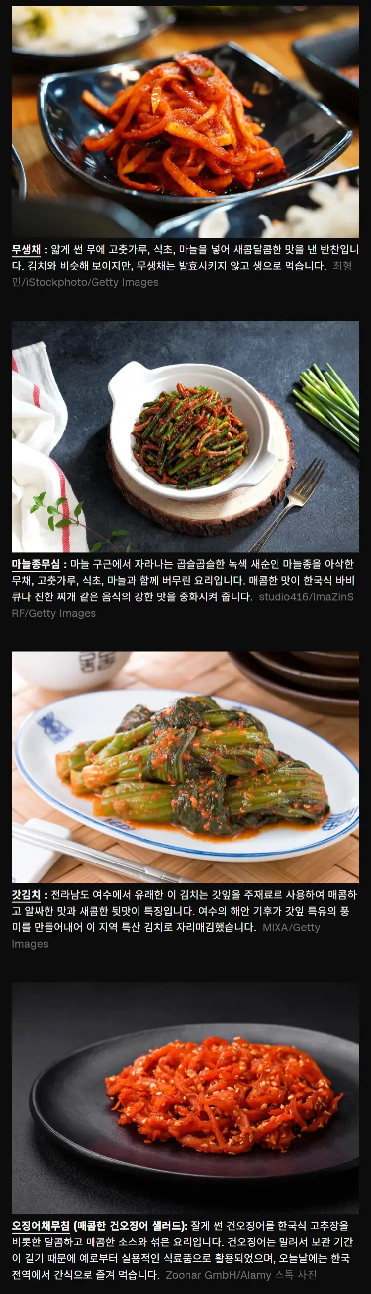 CNN에서 소개하는 잘 알려지지 않은 한국 대표 반찬 10가지