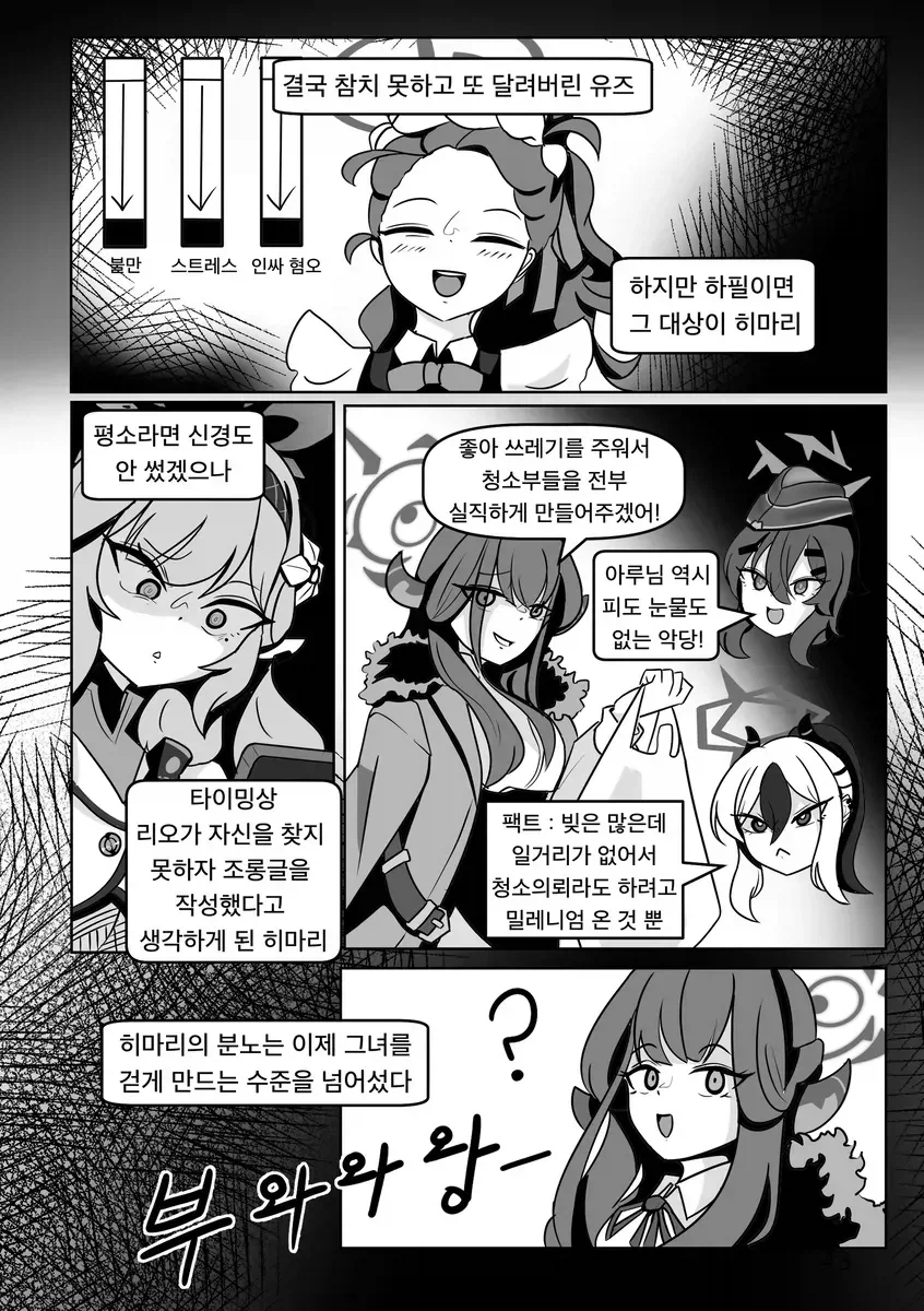 블루아카) 음해가 없는 컷이 존재하지 않는 만화