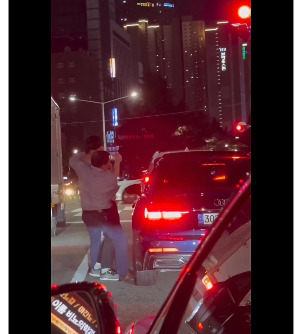 23년도에 난리났었던 옆 차량 여성 머리채 뜯는 지적장애인남