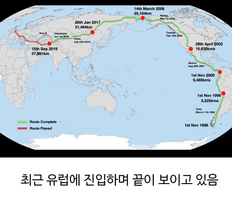 27년째 걷고 있다는 남자