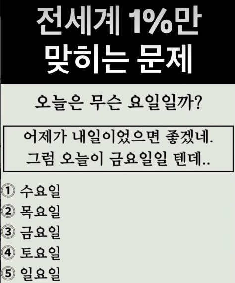 전세계 1%만 맞히는 문제