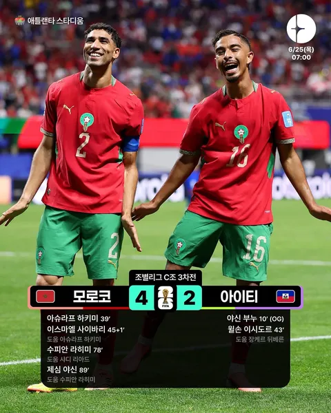 월드컵 C조 3차전 경기 결과