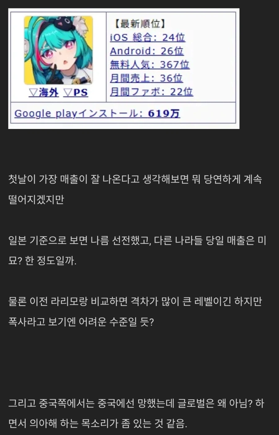 이환) 카오스 매출 지금 존나 웃기게 돌아가고 있긴 함 ㅋㅋㅋ