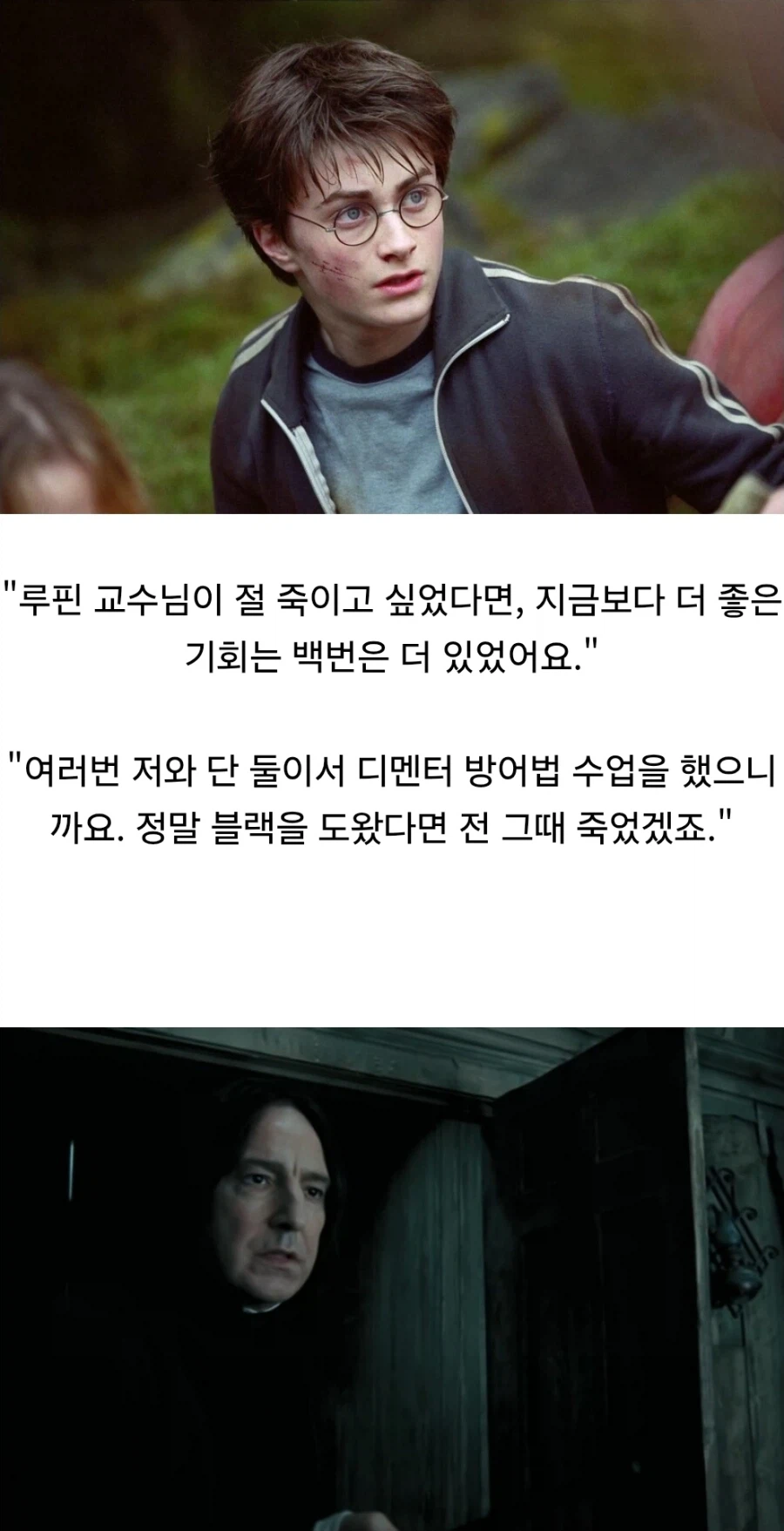 해리포터) 스네이프가 영화에서 가장 미화된 순간