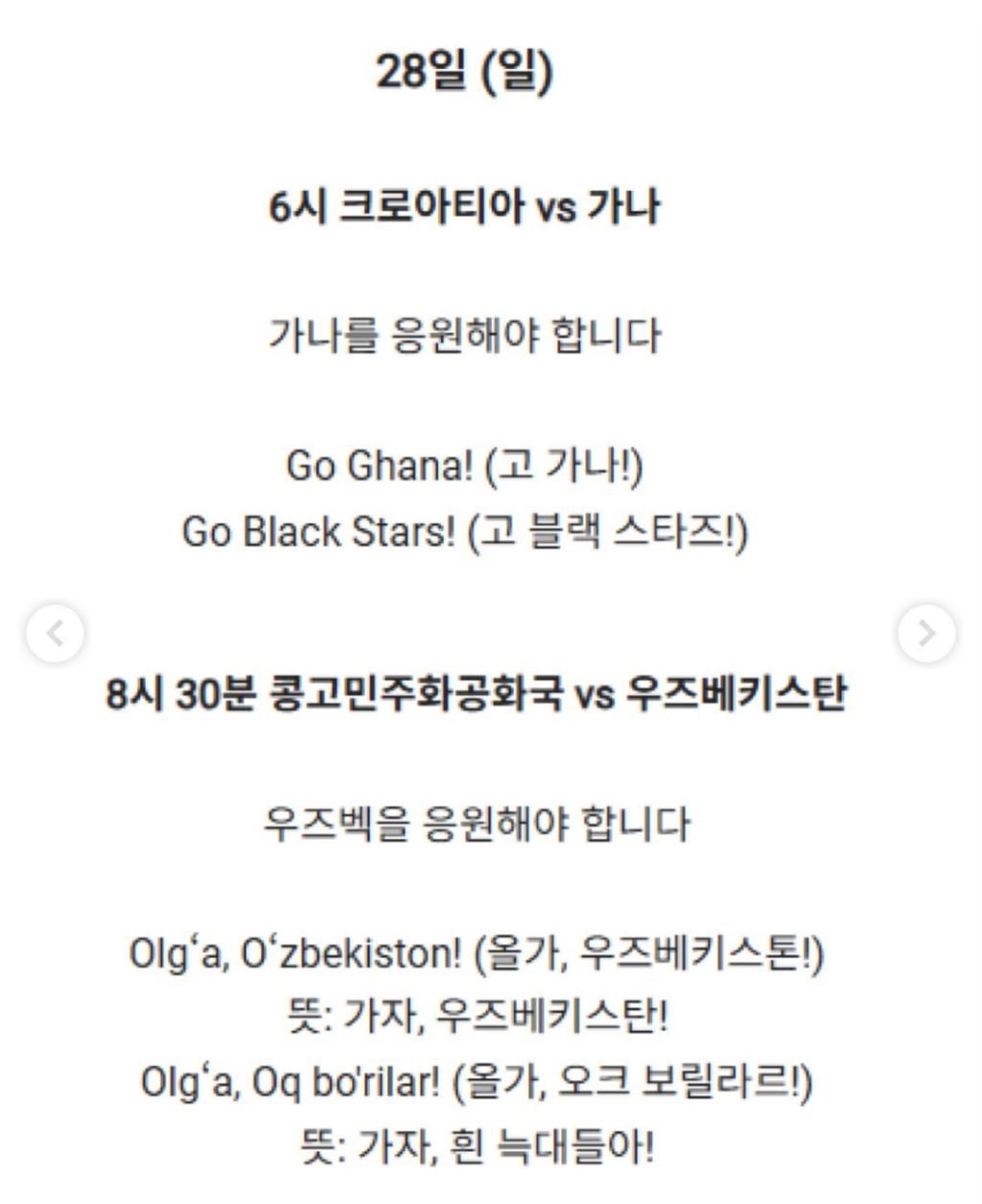 [스크랩] 남아공전 졌지만 응원스케쥴 빡셈