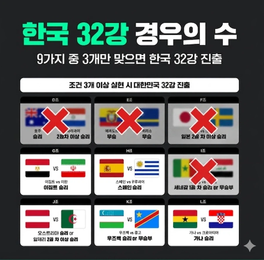 대한민국 경우의수 빙고 근황