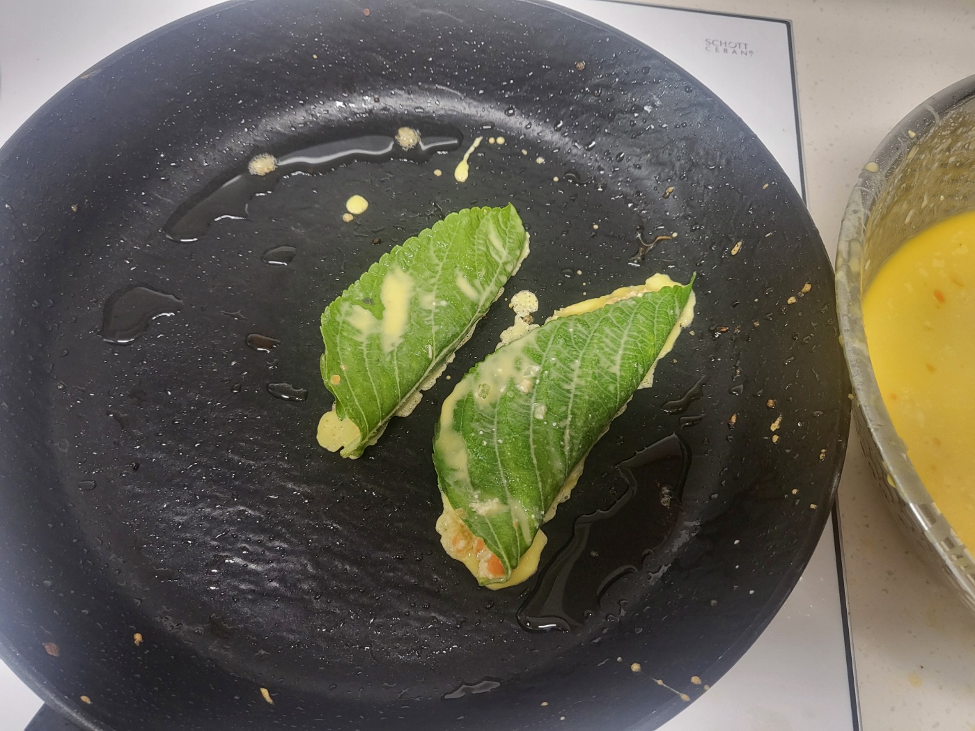 5분만에 만든다는 깻잎전 ㄷㄷㄷㄷ