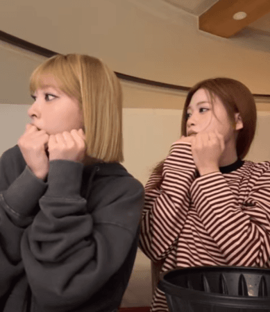 라방하다가 깜짝 놀란 리센느 막내들