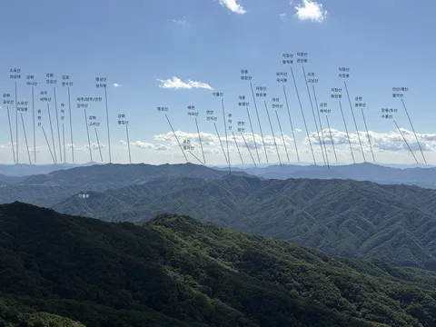 철원 상해봉에서 바라보는 조망도