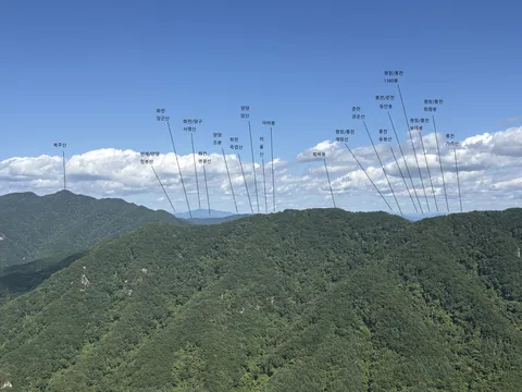 철원 상해봉에서 바라보는 조망도