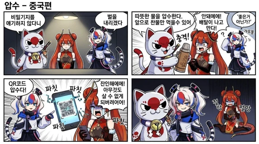 한중일별 고문 방법