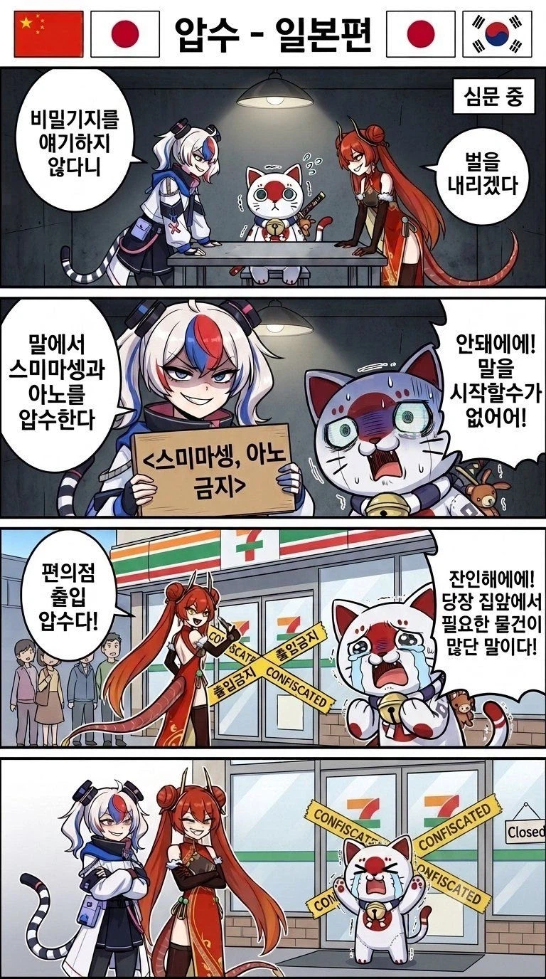 한중일별 고문 방법