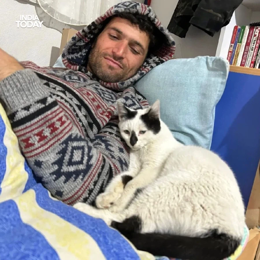 지진 현장에서 129시간만에 구조된 고양이