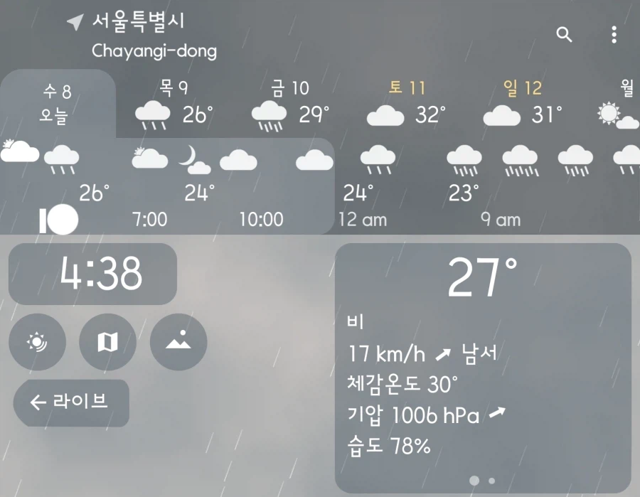 이젠 날씨 어플 보는게 의미가 없나?