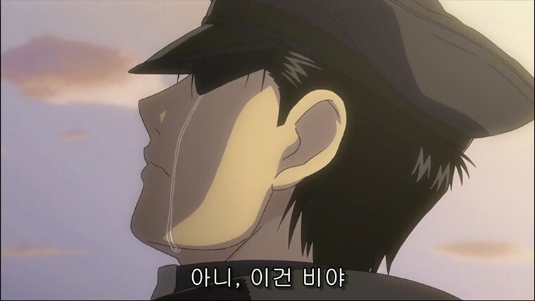 머스탱 대령 : " 이런... 장례식인데 비가 내리는군 ... "