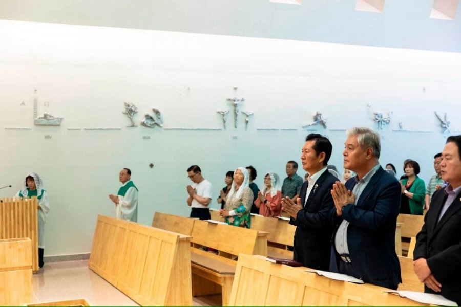 정청래 의원, <금산 진산성지, 진산성당 미사>