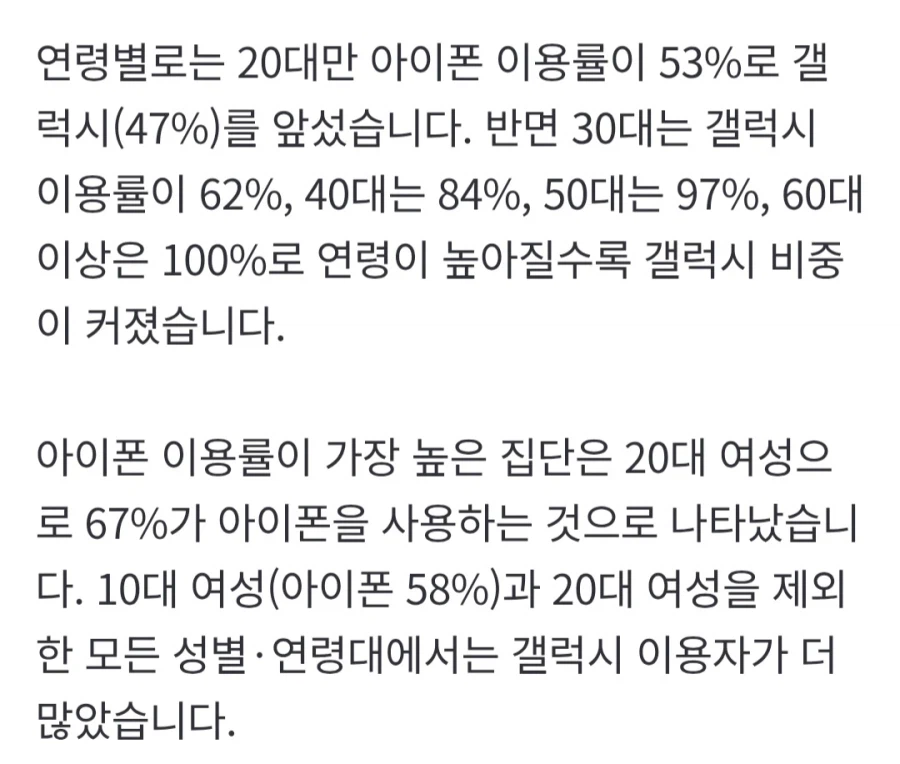 삼성 갤럭시, 국내 점유율 81프로