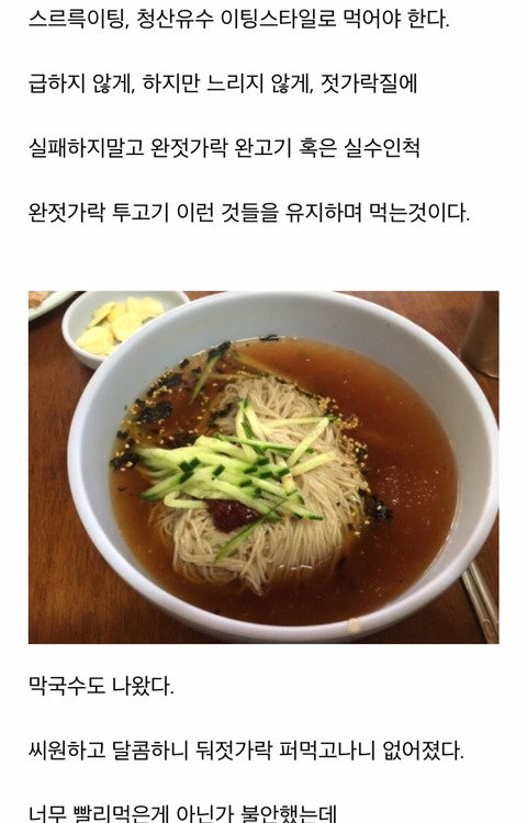 어느 블로거의 막국수 후기