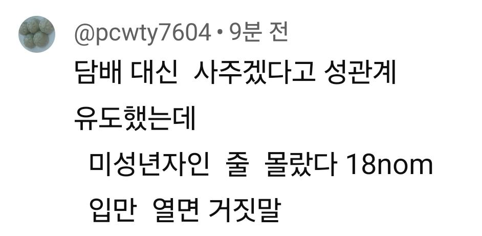 성매매는 인정한다. 미성년자인 줄 몰랐다