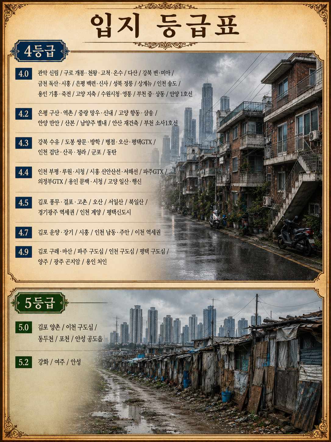 부동산 급지서열이라네요